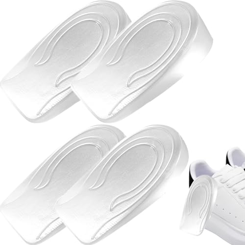 EORPAVU Plantillas ortopédicas para zapatos, 2 pares de taloneras de gel, plantillas de silicona para aumentar el talón, taloneras, zapatos cómodos y que absorben los golpes para hombres y mujeres