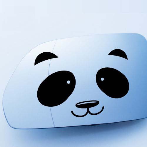 KaaHegoPanda Smily Face Windows, Sides, Hood, Bumper Car Sticker for All Cars (Pack of 2)