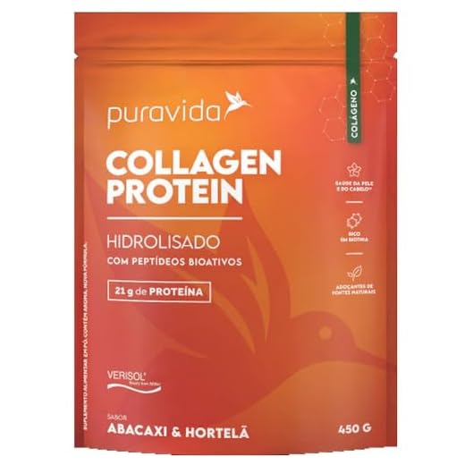 Collagen Protein Verisol Puravida 450 gr (Abacaxi e Hortelã)