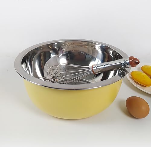 Zestaw misek do mieszania – trwałe miski kuchenne ze stali nierdzewnej do przygotowywania i serwowania żywności, duża głęboka umywalka do pieczenia i gotowania