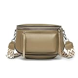XYNM Bolso Bolsas De Cuerpo Cruzado para Mujeres Cruzadas Cartera Hombro Cuero Pequeñas con Cremallera Pulsera Pulsera-caqui-22cm 9cm 19cm