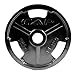 CAP Barbell Black Olympic Rubber Grip Weight Plates, Single, 25 Pound