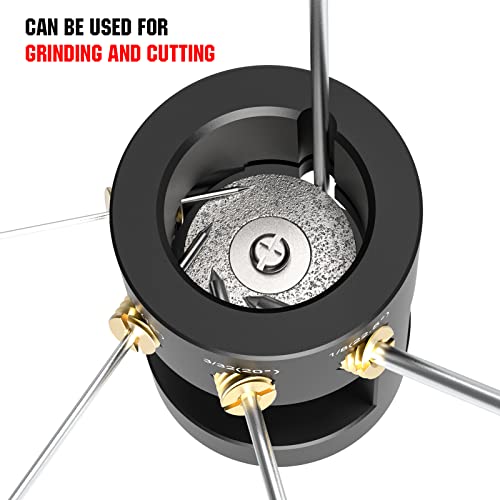 3mirrors Tungsten Electrode Sharpener Grinder For TIG welding, Four-angle Tungsten Electrode,TIG Welding Rotary Tool With Flat Grinding Block, Multi-Angle Offsets,5 Diamond Wheels, 2 CNC Mandrels