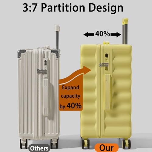 20", 22",24", 26" Carry On Travel Luggage,Lightweight Luggage Set,Hardside PC+ABS Suitcase, Expandable Suitcase With Spinner Wheels And TSA Lock, Airline Approved For Men And Women(Pink,24in)4