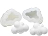 Fewo 2Pcs 3D Cloud Silicone Molds for Fondant Chocolate Candy Cake Decorating Candle Soap Lotion Bar Wax Crayon Melt Plaster Polymer Clay