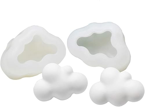 Fewo - Moldes de silicona 3D para fondant, chocolate, caramelo, decoración de tarta de caramelo, vela, jabón, loción, cera, cera, cera, arcilla de