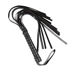 VAEIORP Lederpeitsche mit Fransen, Leder-Reittrainingspeitsche, Trainingsgerät, Pferdepeitsche für Outdoor-Reitsport, tägliches Reittraining (Schwarz)