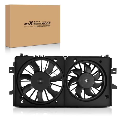 Image of maXpeedingrods Radiator Cooling Fan Assembly for Chevy Impala 2006-2013 Monte Carlo 2006-2007 Buick 2008-2009 Pontiac Grand 2005-2008