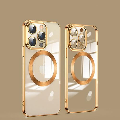 Coque antichoc transparente or pour iPhone 14 13 pour éviter les bris d'écran avec style
