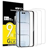 NEW'C 3 Pack Designed for iPhone Air/iPhone 17 Air Screen Protector (6.5 inches), Tempered Glass with easy installation tool included,Case Friendly Ultra Resistant