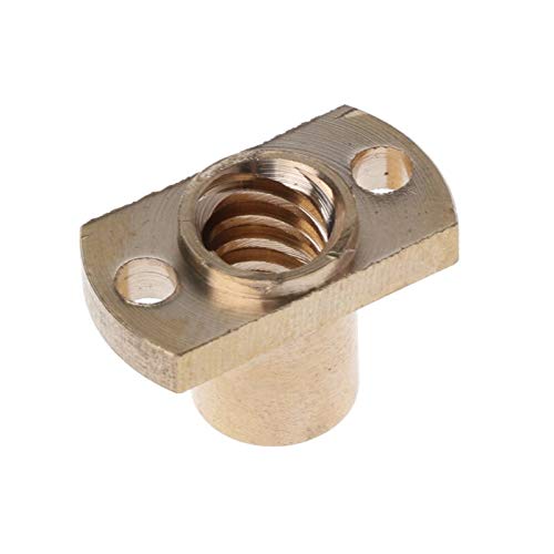 Lysee 3D Printer Parts & Accessories - T8 nut Pitch 2mm Lead 8mm Brass T8x8mm Flange Lead Screw Nut for CNC Parts Drop Shipping Support