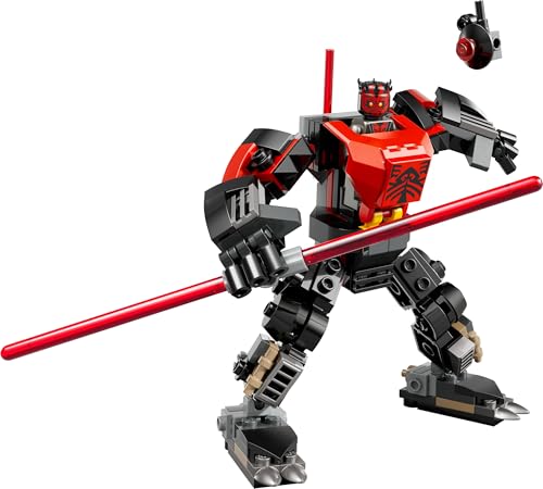 Star Wars 75411 Mech Darth Maul - Action Figure Giocattolo da Esposizione con Spada Laser Rossa a Doppia Lama e Minifigure - Regalo per Bambini da 6 Anni in su e per i Fan di The Clone Wars - Lego - Immagine 8