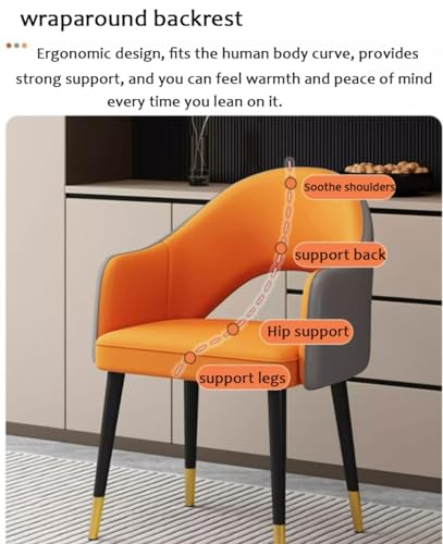 Chaise de salon moderne au rembourrage premium et finitions en métal résistant
