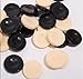 30 Pieces Backgammon Checkers Replacement Set Checker Board Games Playing Game Chips with 2 Dice (Black&Ivory 1.25 inch)