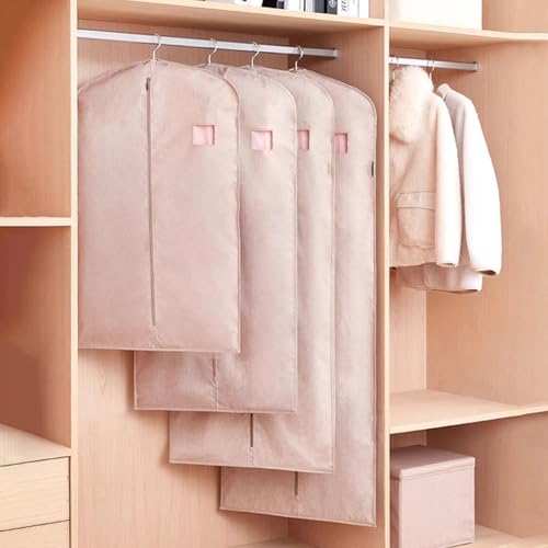 Premium Dustproof Garment Bag for Storage - 59in Pink Zippered Clothes Bag for Wedding Dresses, Suits, Coats & Apparel - Durable & Stylish Garment Storage Solution4