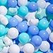 MoonxHome 100pcs Star Ball Pit Balls for Toddlers, BPA Free Crush Proof Plastic Toy Balls for Ball Pit, Children's Pool Water Toys, Play Tent, White Blue Green