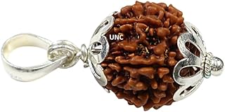 TheGalaxy 12 Mukhi Rudraksha Original Certified Nepali With Capping Pendant 12 Mukhi Twelve Face Nepali Rudra Blessings 12...