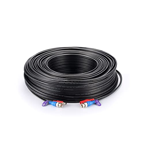 Loocam 200ft Security Camera Cable, All-in-One BNC Video Power Cable, BNC Extension Surveillance Camera Cable Wire for CCTV Camera DVR Security System