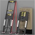 Telescoping Ladder, 16.5 FT 330 Lbs Aluminum Extension Ladder, Black