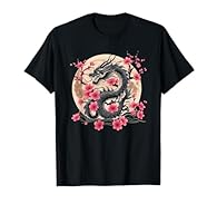 Embrace the beauty of Asian culture with this stunning Chinese dragon and cherry blossom tree design, perfect for Japanese art lovers and fantasy art enthusiasts. A great choice for dragon lovers celebrating Chinese New Year, birthdays, or any occasi...