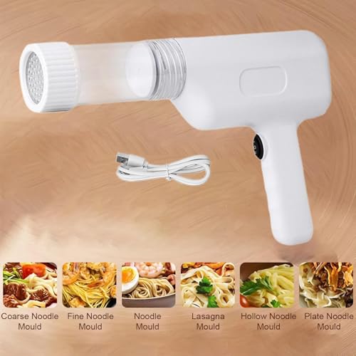 Machine à pâtes électrique portable avec 6 moules interchangeables pour nouilles maison - 5