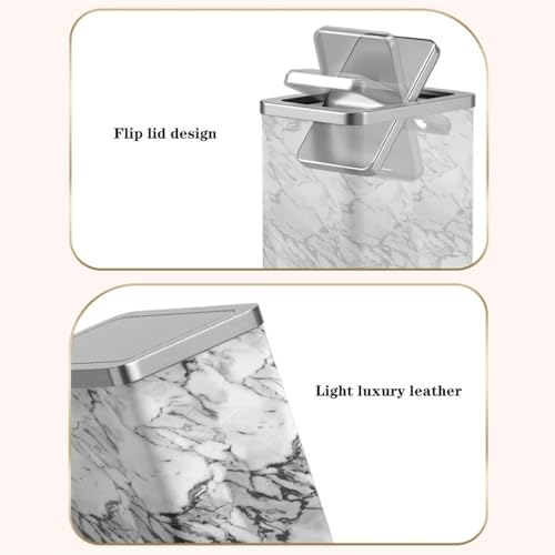 Caneca de basura elegante de acero inoxidable 10L miniatura 3