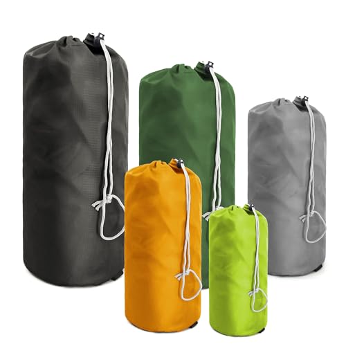 BeeGreen Stuff-Sacks-for-Travel-Backpacking 5 Pack Dust