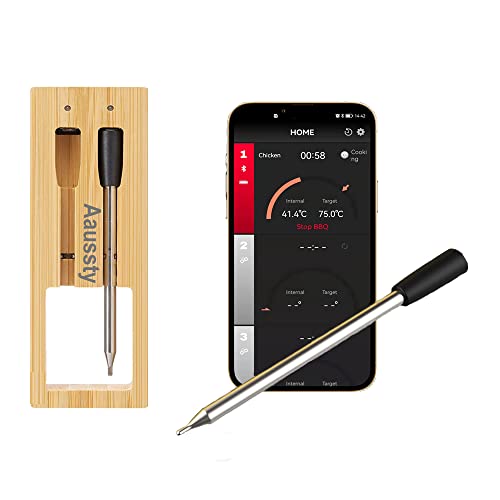 Wireless Meat Thermometer Smart Digital Bluetooth WiFi Remote Food BBQ Thermometers for Cooking Assisted Oven, Grill, Kitchen,Smoker, Rotisserie Gifts for Mother (2 Probe Unified)