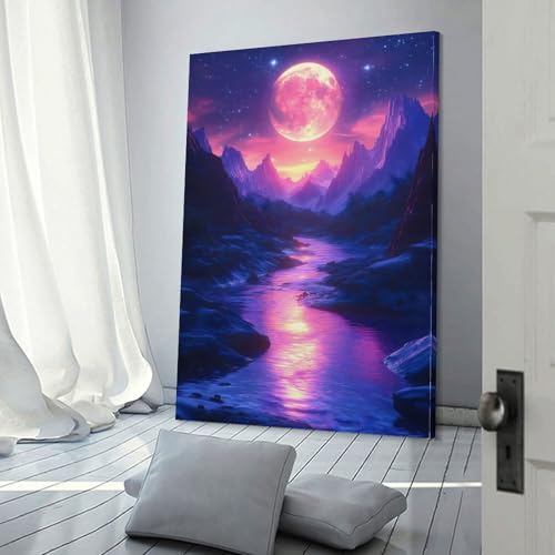 Toile murale avec coucher de soleil pour illuminer un salon sombre ou une chambre vide