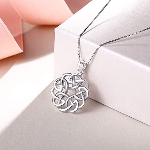 EVER FAITH 925 Sterling Silver Infinity Love Celtic Knot Pendant Necklace Birthday/Mothers Day/Valentines/Christmas Jewelry Gift for Friend Sister Mother4