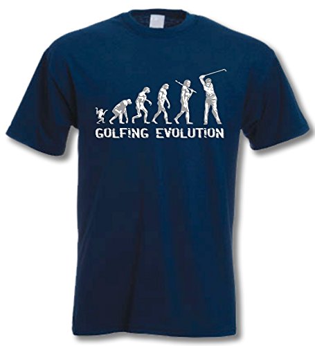 My Generation Gifts Golf Evolution - Funny Birthday Gift/Present T-Shirt Mens Navy L Apparel