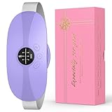 Tragbares Heizkissen, Perioden Wärmegürtel mit 3 Temperatur Einstellbar und Vibrationsmodi, Wärmegürtel Periode Linderung von Rücken-, Bauch- und Magenschmerzen (Dark Purple)