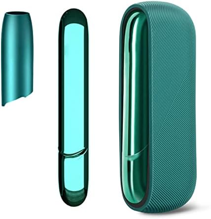 TOPWV Protective Cases for IQOS 3.0 Duo,1Cap 1Case 1Side 3 in 1 Magnetic PC Side Case Decoration Replaceable Cover Accessories (Green)