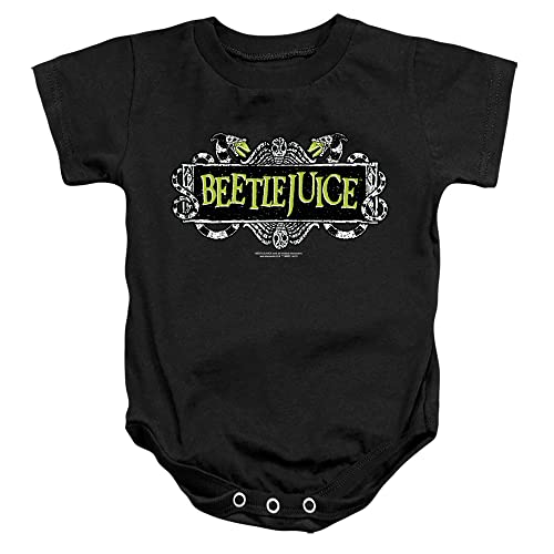 Beetlejuice Movie Logo Unisex Infant Snap Suit for Baby (6 Months) Black