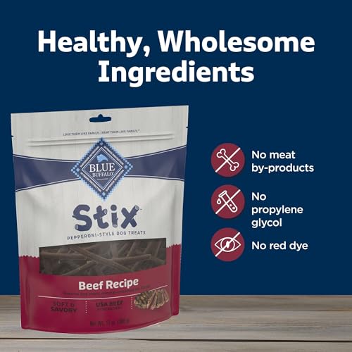 Blue Buffalo Stix Beef Pepperoni-Style Dog Treats, 5 oz, 6 ct - image 7