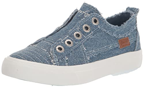 Blowfish Malibu Women's Play Sneaker, Light Stone Washed Denim, 8 by Blowfish Malibu - Used condition - US$22.55