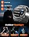 Military Smart Watches for Men, 1.7″ Smart Watch with 1000 mAh Battery, Led Flashlight, Answer/Make Calls, IP68 Waterproof, Heart Rate/Sleep Monitor 100+ Sport Modes Fitness Watch for Android/iPhone