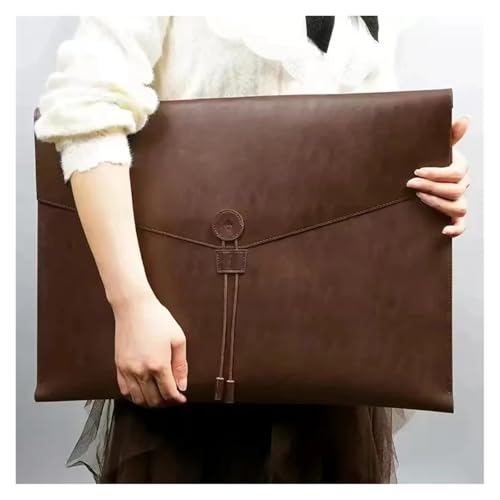Sac à documents en cuir PU A3 bleu grand format 490x365mm