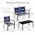Best Choice Products 4-Piece Outdoor Textilene Patio Conversation Set, Backyard Furniture w/Loveseat, Coffee Table, Steel Frame - Black/Navy