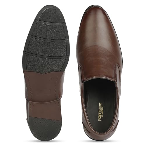 Image of Liberty Healers HML-87E Black & Brown Formal Non Lacing Mocassin Shoes for Men