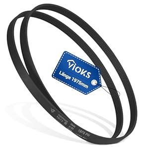 VIOKS Keilriemen Keilrippenriemen 1975 PH 5 Ersatz für AEG Electrolux Juno Zanker Zanussi 379011200/1 Quelle Privileg 07708787 - Antriebsriemen 1975 mm mit feinen Rippen für Wäschetrockner Trockner