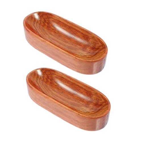 STOBAZA 2pezzi Vassoio Da Portata in Legno Rettangolare Vassoio Per Frutta in Legno Piatto Per Affettati Tagliere Multiuso Per Antipasti e Cibo