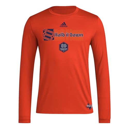 Maillot d'avant-match adidas Houston Dynamo pour homme taille M orange