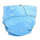 LukLoy Men's Adults Cloth Diapers for Incontinence Care Protective Underwear -Dual Opening Pocket Washable Adjustable Reusable Leakfree (Sky Blue)