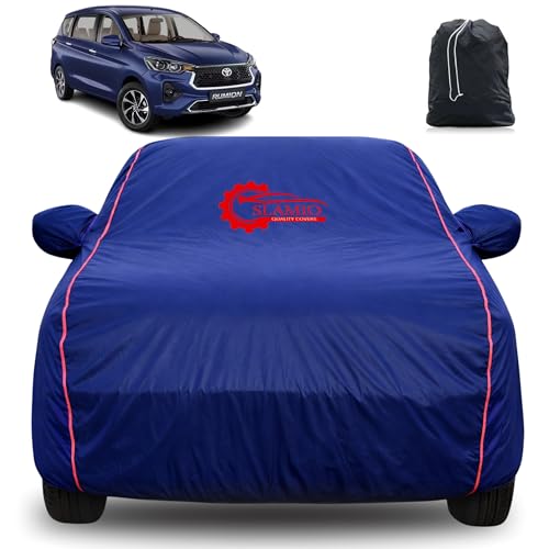 Image of 100% Waterproof Car Cover for Toyota Rumion 2023-2026 | All-Weather, Dustproof & UV Protection | Heavy-Duty 3-Layer Fabric | Custom Fit with Mirror & Antenna Pocket | Navy Blue
