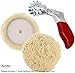 Wuluwala Wool Buffing Pads Set,Pure Wool 7inch Wool Buffing & Polishing Pads+ Cleaning Spur Tool for Revitalizing Polisher Compound Pads and Bonnets