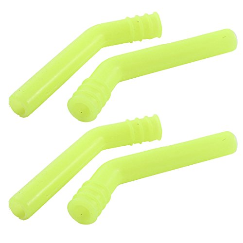 Aexit RC HSP Electrical equipment 1:8 1:10 Nitro Silicone Car Exhaust Muffler Extension Tube Pipe Yellow 4 Pcs