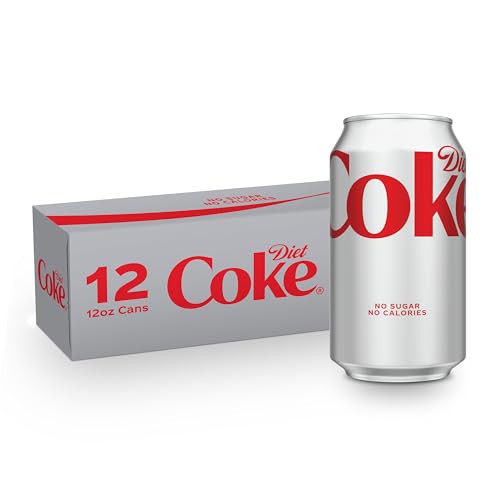 Diet Coke Soda Soft Drink Fridge Pack Cans, 12 fl oz, 12 Pack
