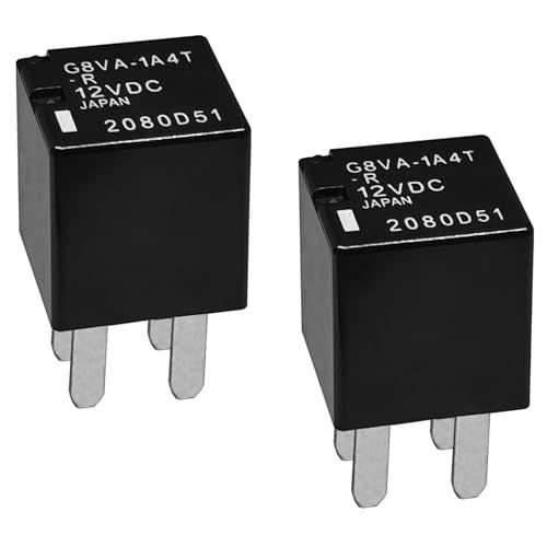 Relay G8VA-1A4T-R (Pack of 2), G8VA1A4TR 4 Pins 12V DC 20A SPST Automotive Power Relay Replace G8VA1A4TR01, 5L3T-AA, 8T2T-CA
