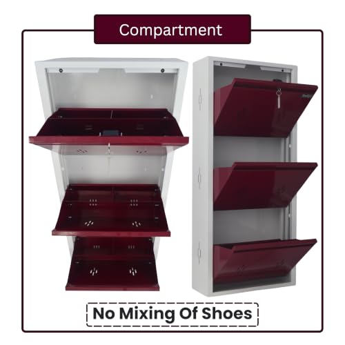 Image of Parent Listing 5 Door Pastel Blue and 4 Door Brown Shoe Rack (Cherry Red, 3)